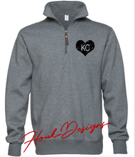 Load image into Gallery viewer, KC Heart Quarter Zip