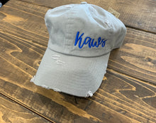 Load image into Gallery viewer, Distressed Womens Hat-Cursive
