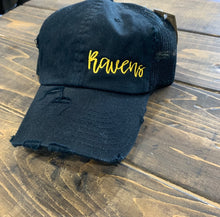 Load image into Gallery viewer, Distressed Womens Hat-Cursive
